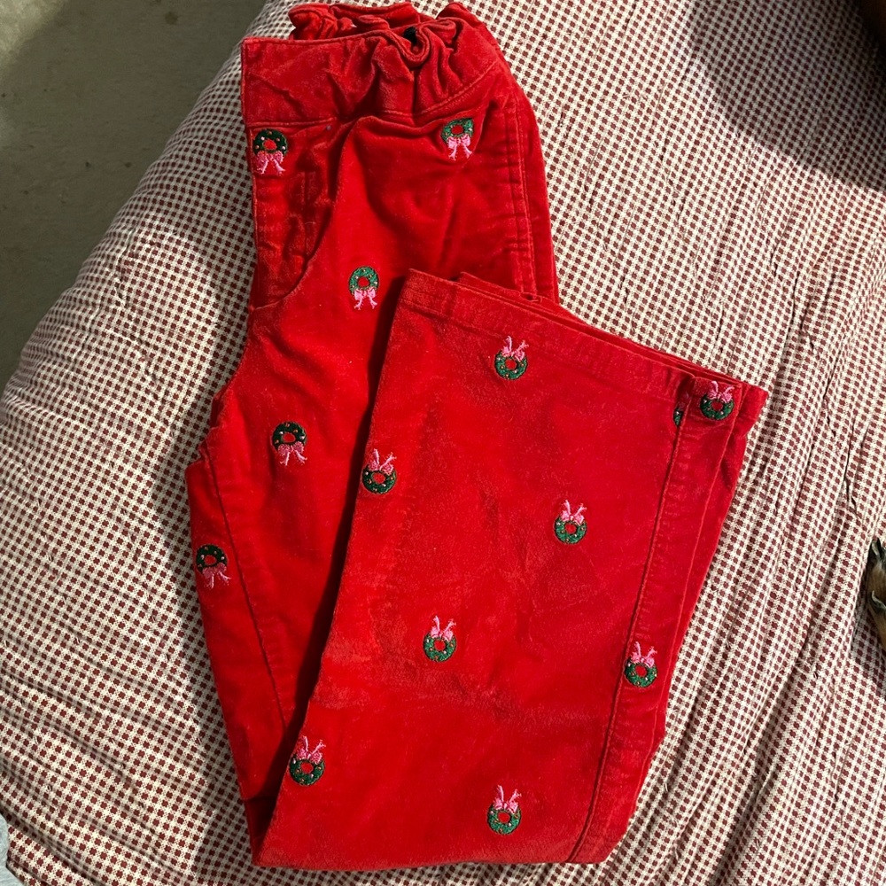 Hartstrings Red velvet pants